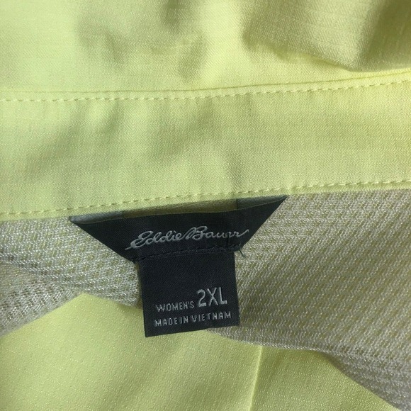 Eddie Bauer Top Womens XL Yellow Performance Outdoor Moisture Wicking Breathable - Picture 9 of 10